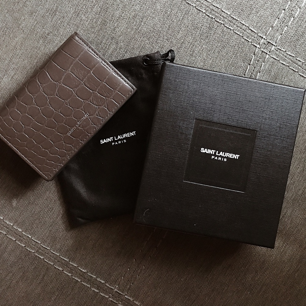 100% Authentic Saint Laurent embossed wallet